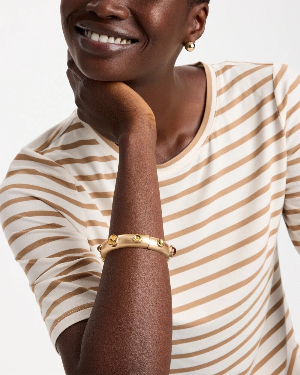 Multi-Colored Hinge Cuff Bracelet