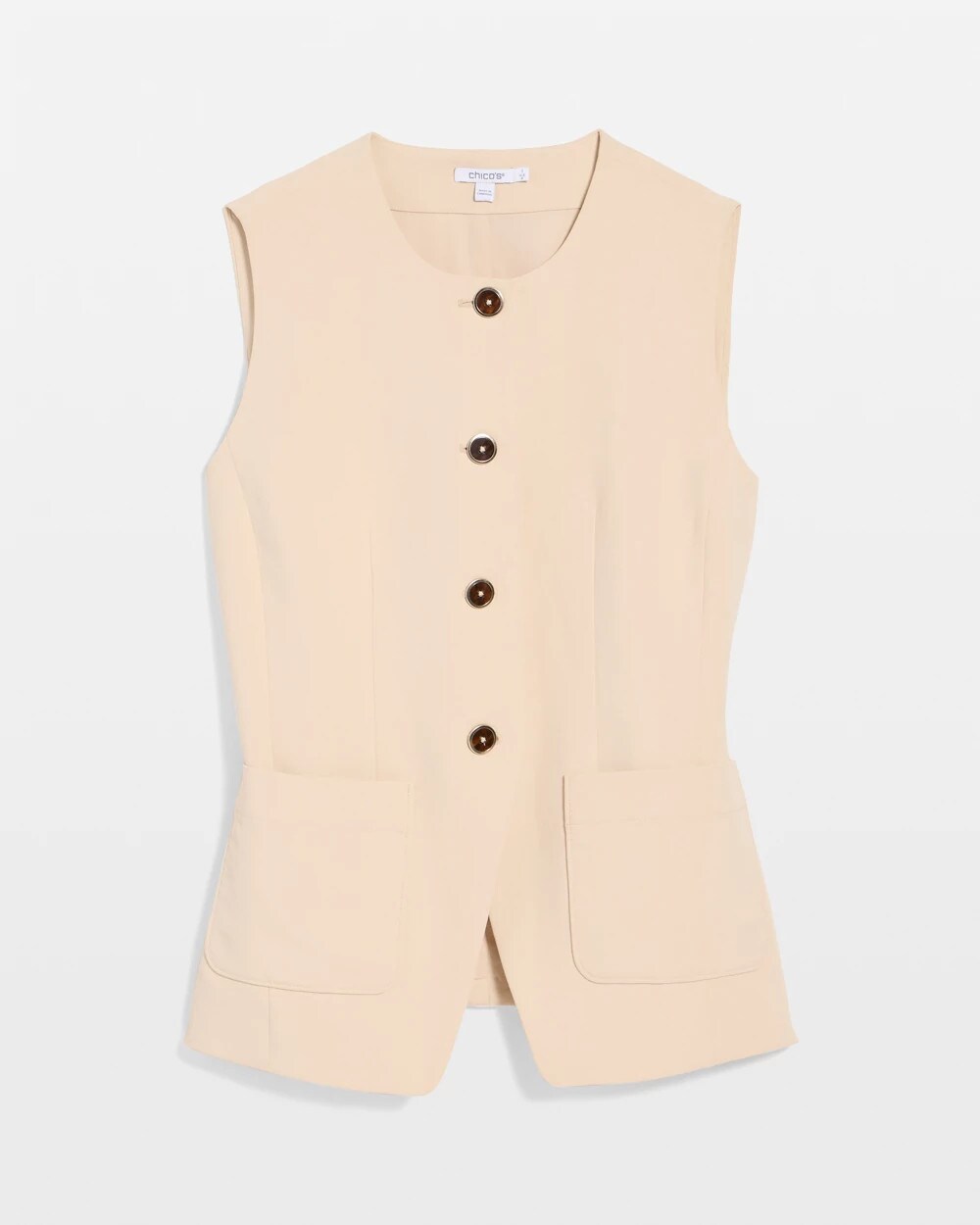 Split Hem Crepe Vest