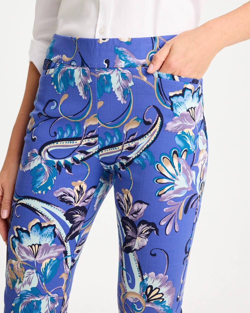 Brigitte Slim Mae Paisley Crop Pant