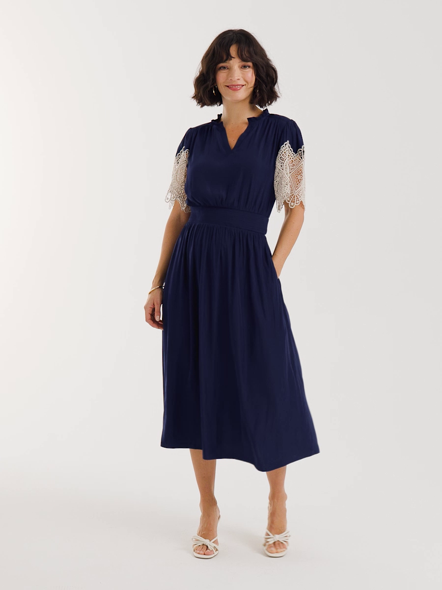 Sea Island Crinkled Midi Dress