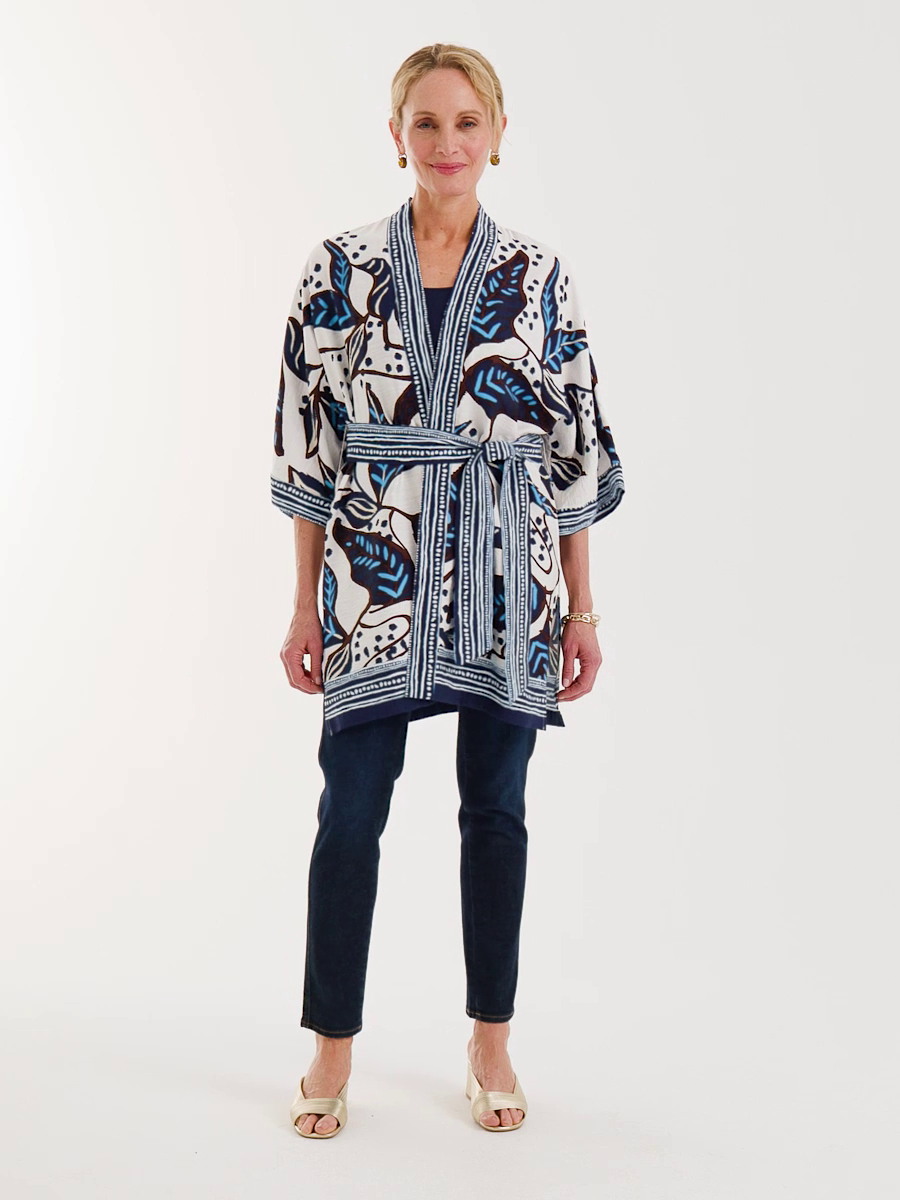 Forest Fusion Long Kimono
