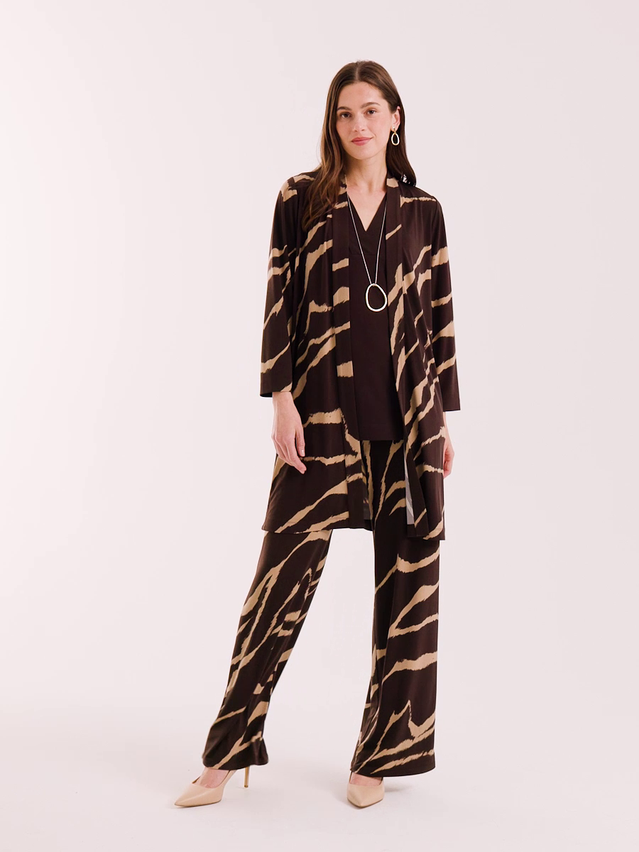Travelers Knit Animal Print Duster Cardigan