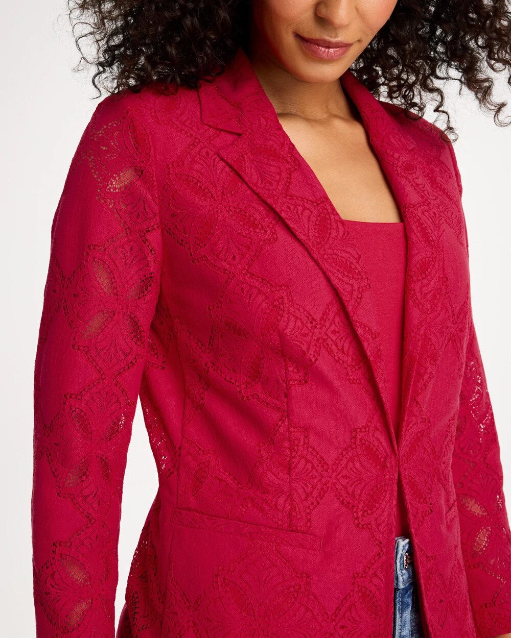 Lace Cutwork Blazer