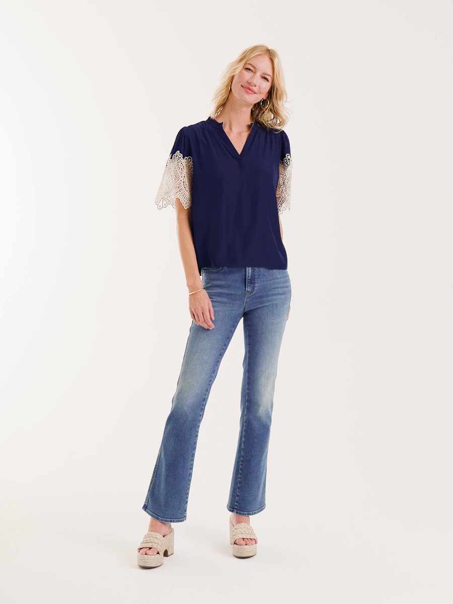 Sea Island Crochet Lace Blouse