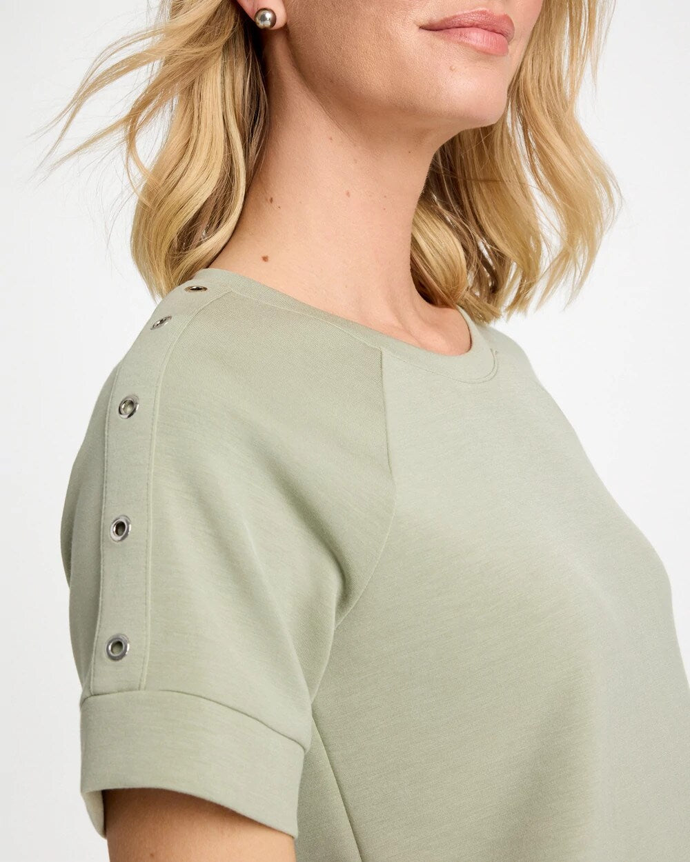 Zenergy Soft Short-Sleeve Grommet Top