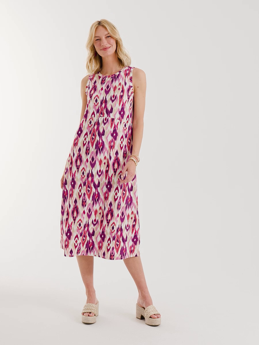 Printed Ponte Knit Tank Dress