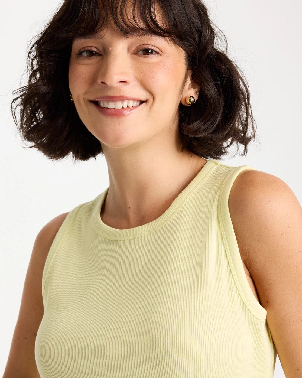 High Neck Rib Tank