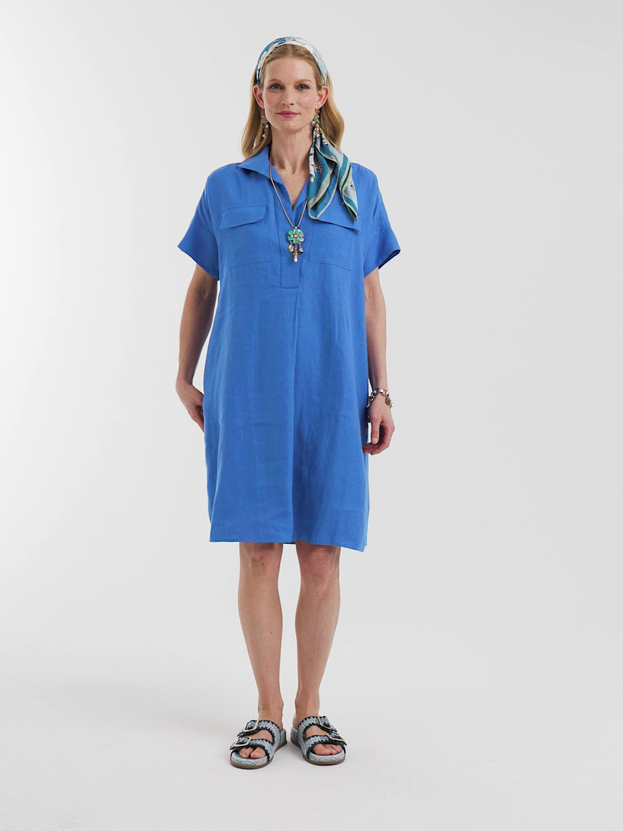High-low Linen Shirtdress