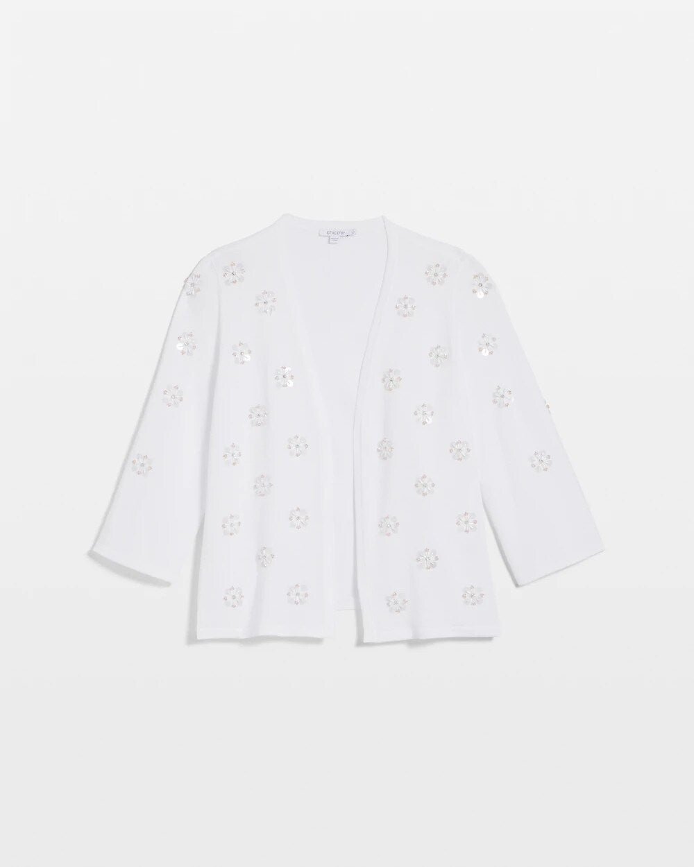 Floral Clear Sequined Cardigan