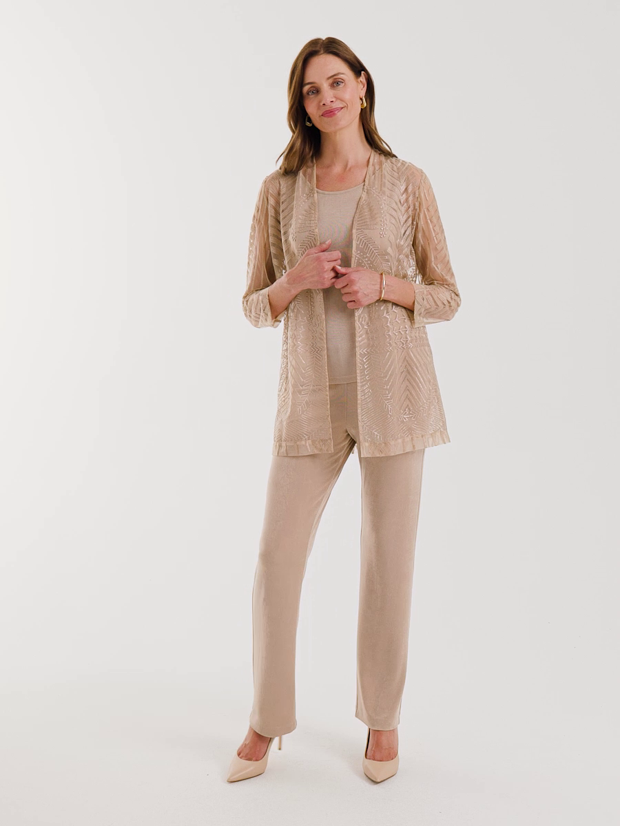 Travelers Sheer Embroidered Cardigan