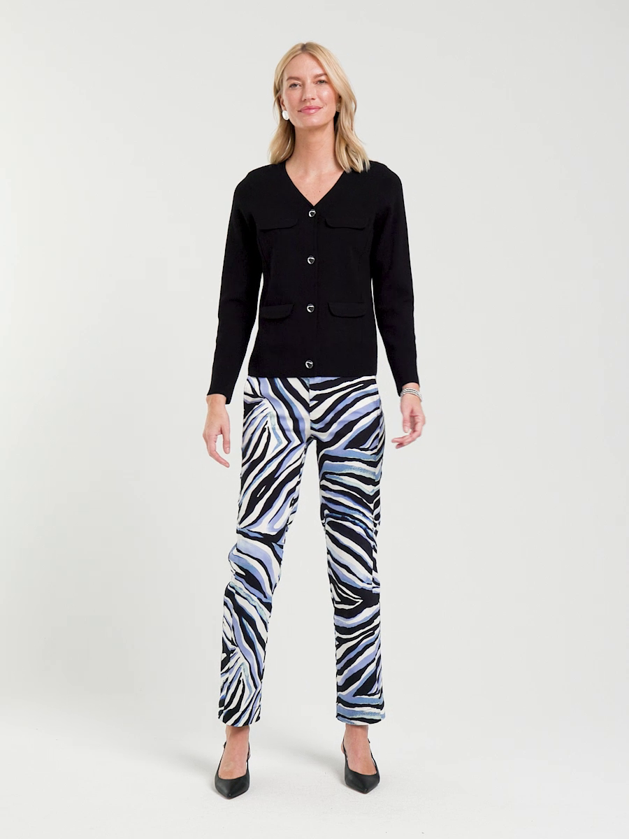 Emme Wide-Leg Abstract Animal Pants