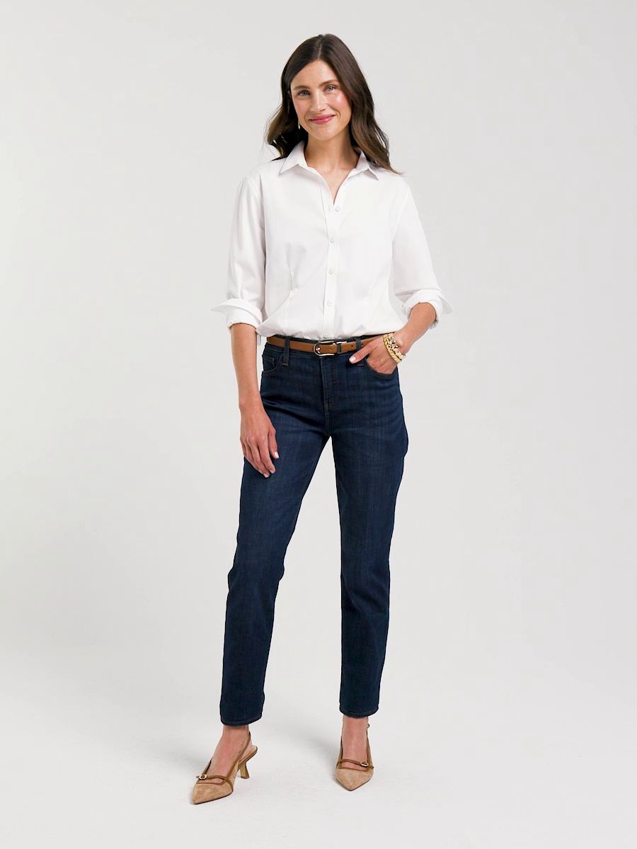 No Iron Fitted Stretch Shirt