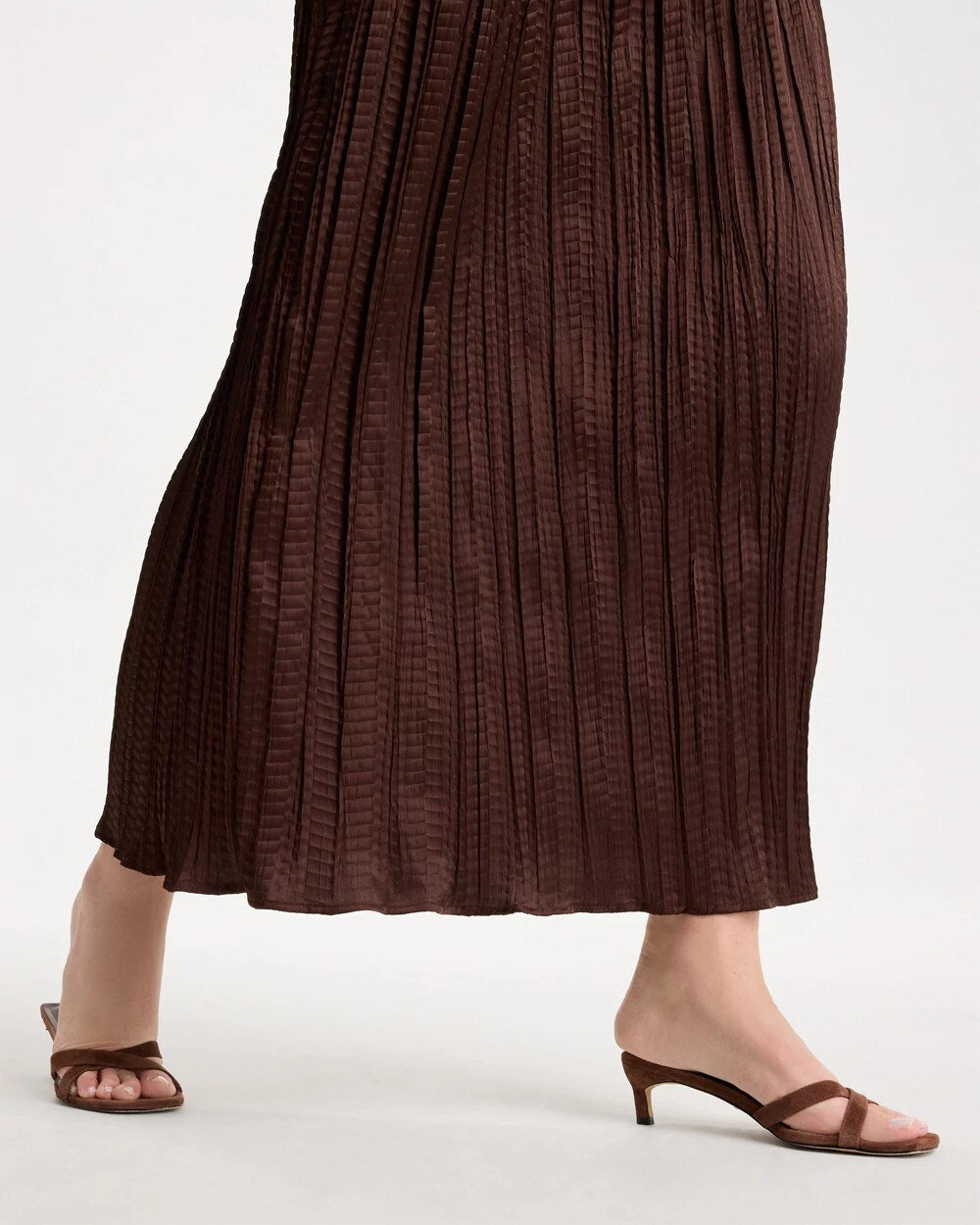Satin Crinkle Maxi Skirt