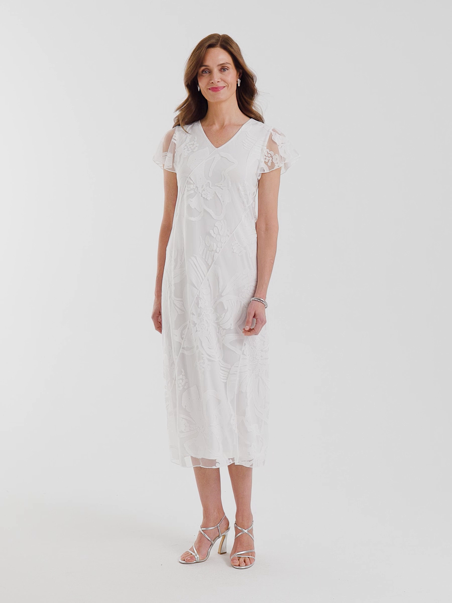 Knit Burnout Floral Dress