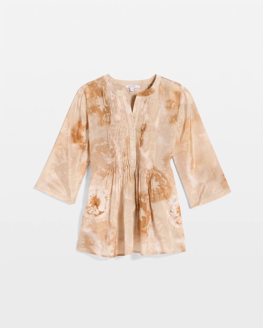 Cotton-Blend Pintuck Tunic