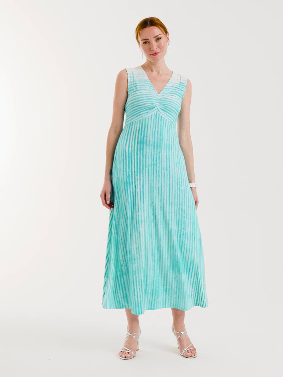 Ombre Coastal Striped Knit Dress