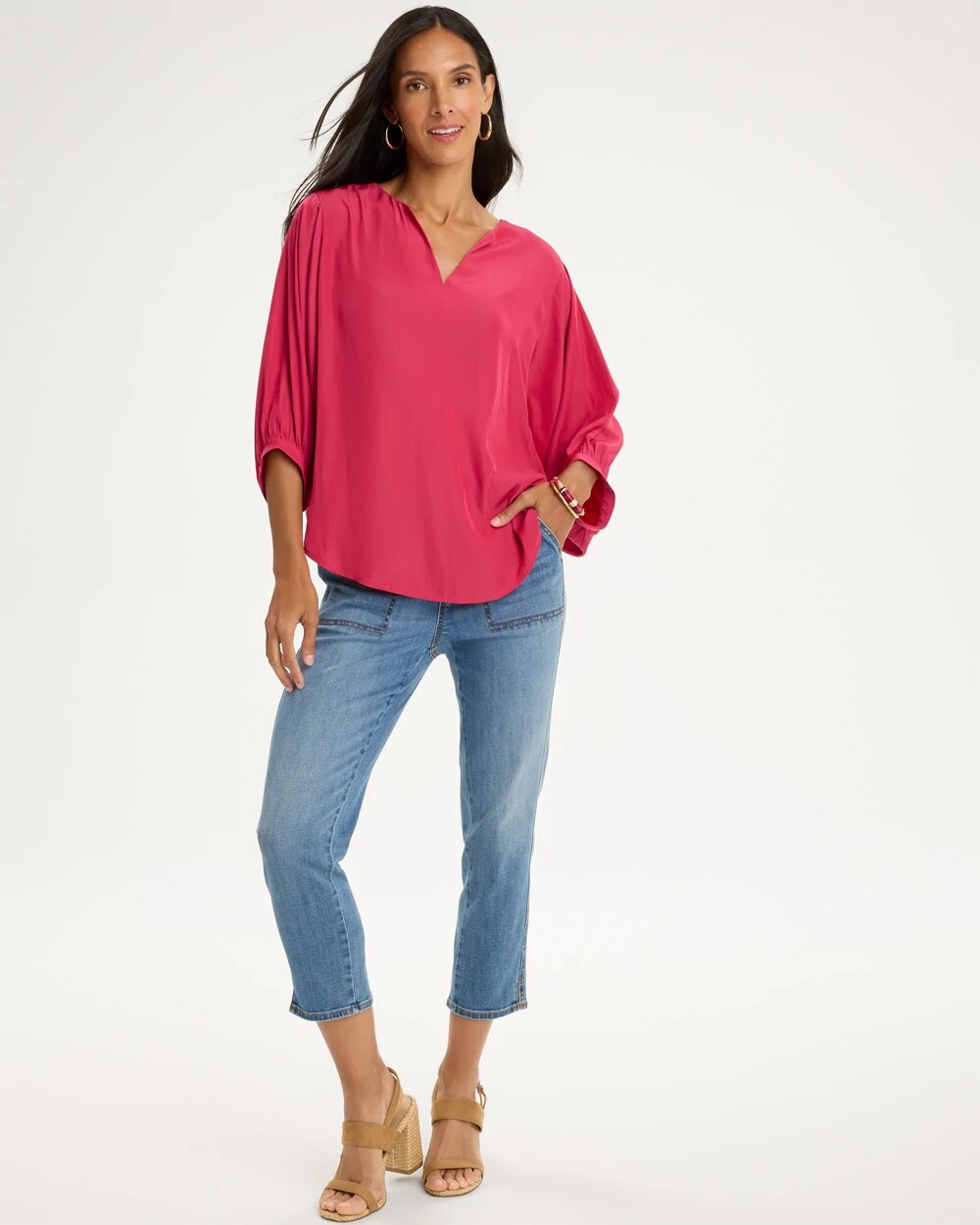 Sea Island Batwing Sleeve Blouse