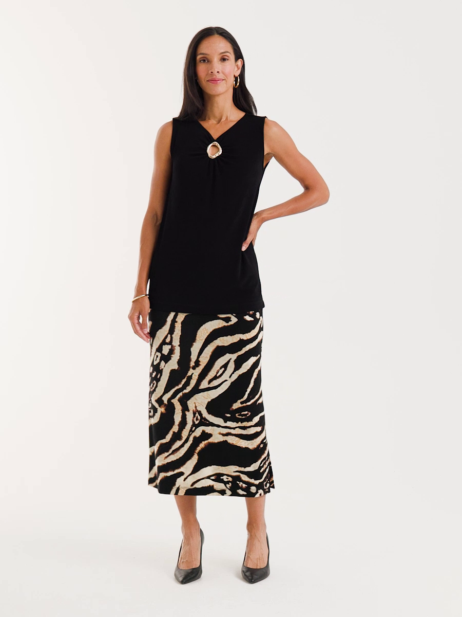 Travelers Safari Midi Skirt