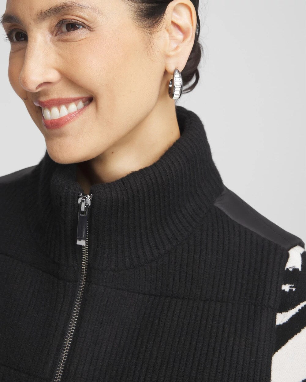 Zenergy Luxe Ribbed-Knit Puffer Vest