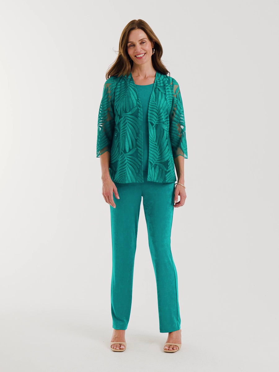 Travelers Collection Palm Frond Sheer Jacket
