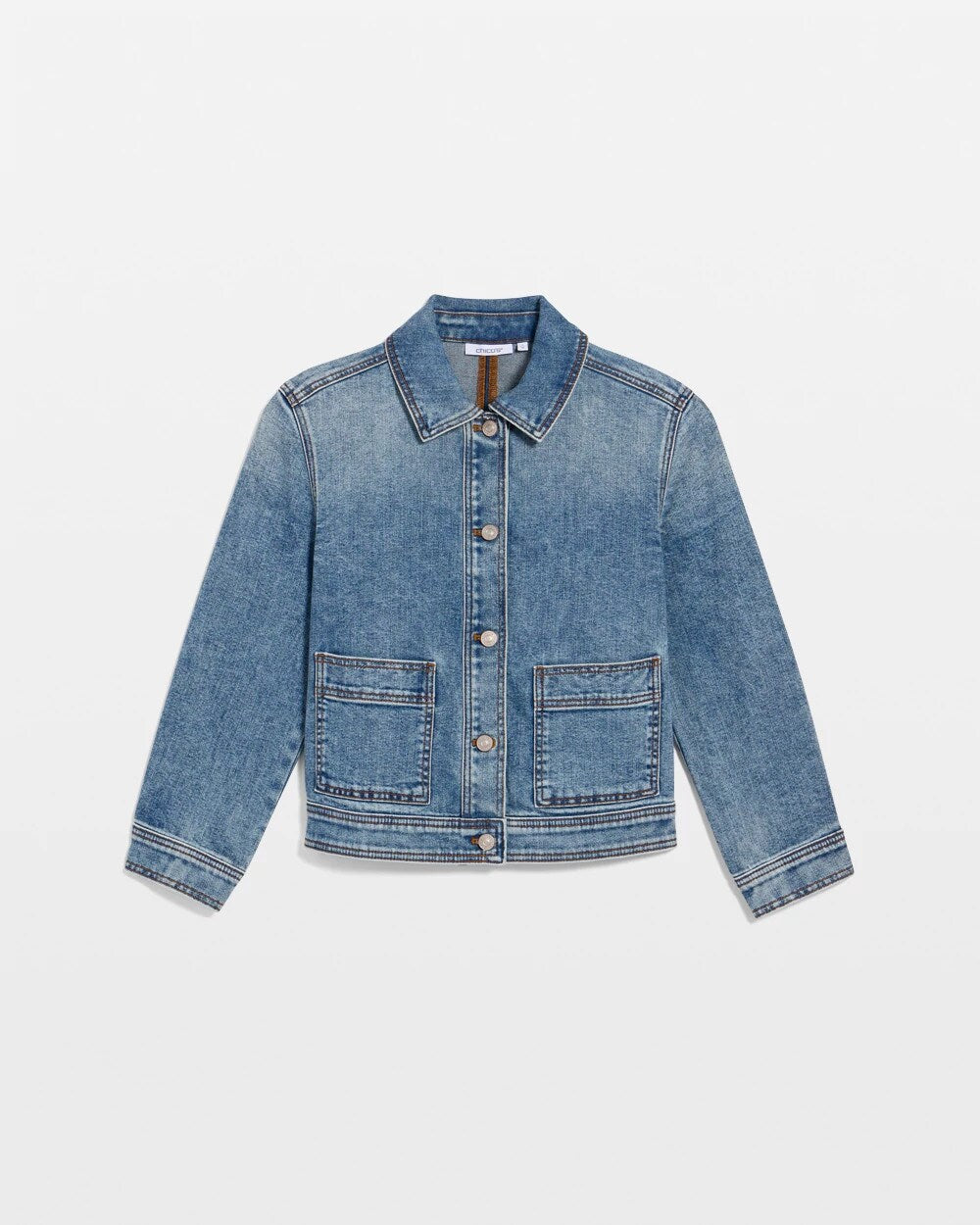 Denim Cropped Trucker Jacket