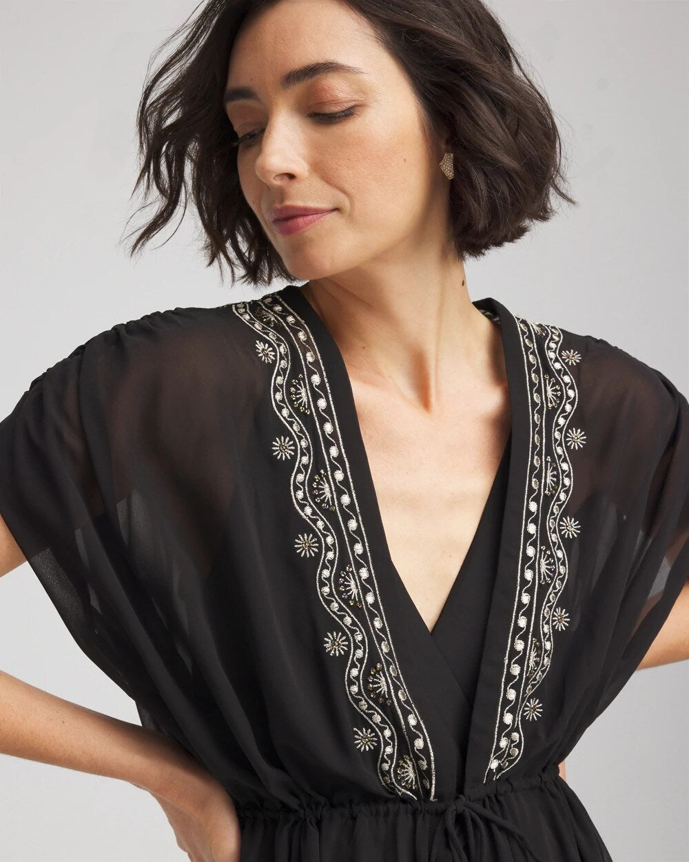 Miraclesuit Beach Embroidered Long Kimono