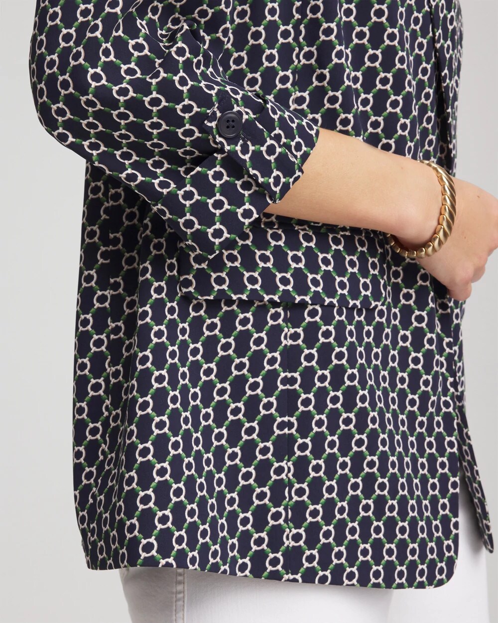 Printed Soft Crepe Blazer