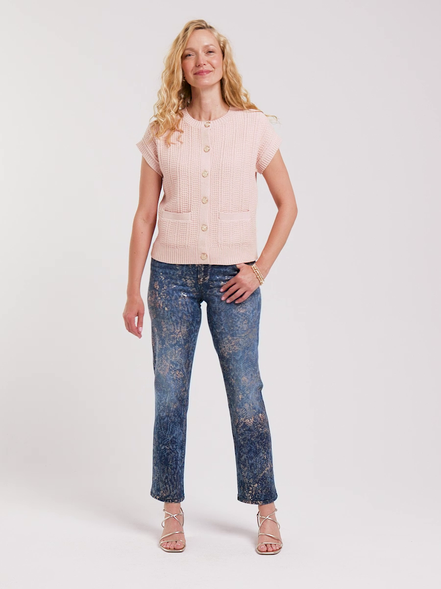 Foiled Snake Girlfriend Straight Ankle Jeans