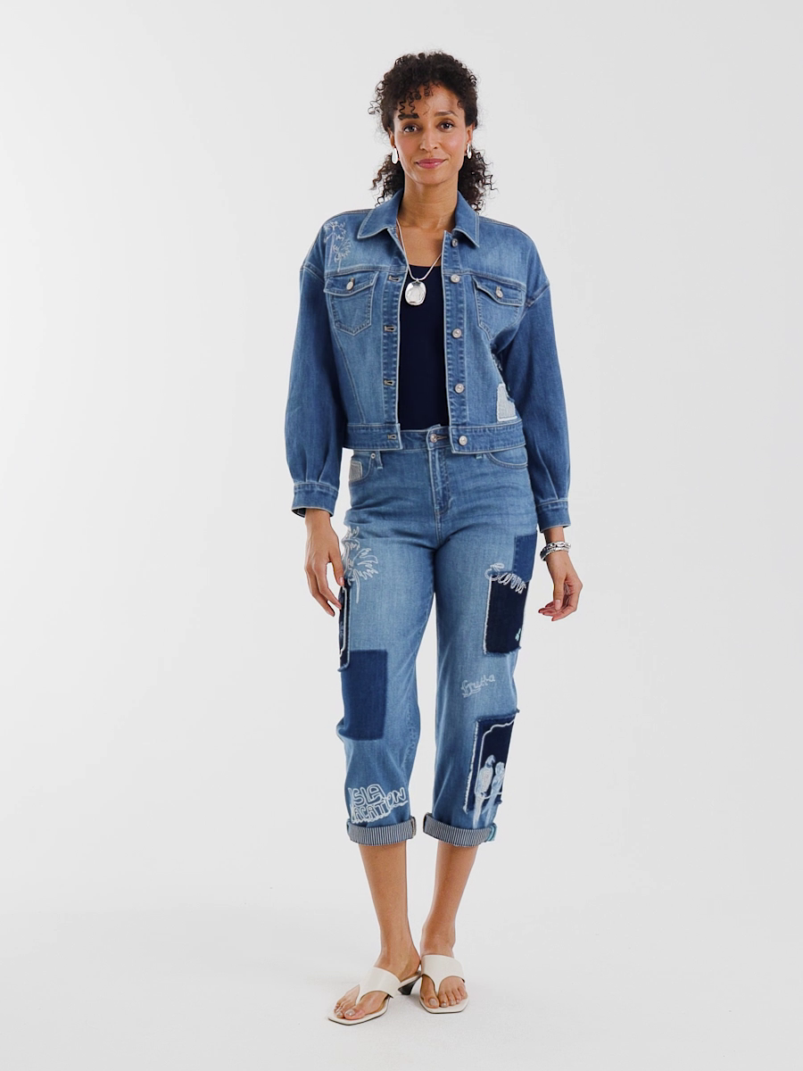 Denim Parrot Pocket Jacket