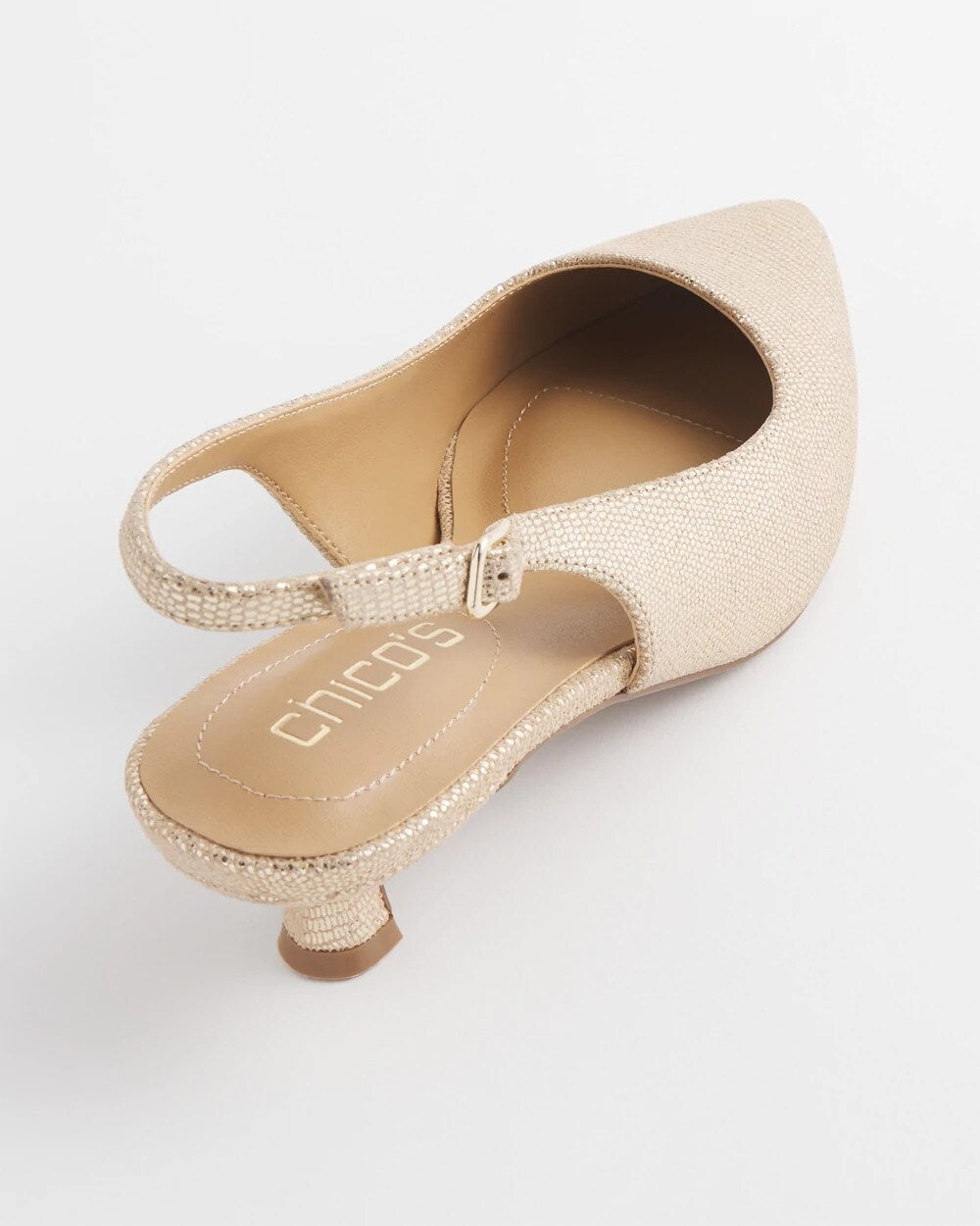 Celeste Reptile Slingback Heels