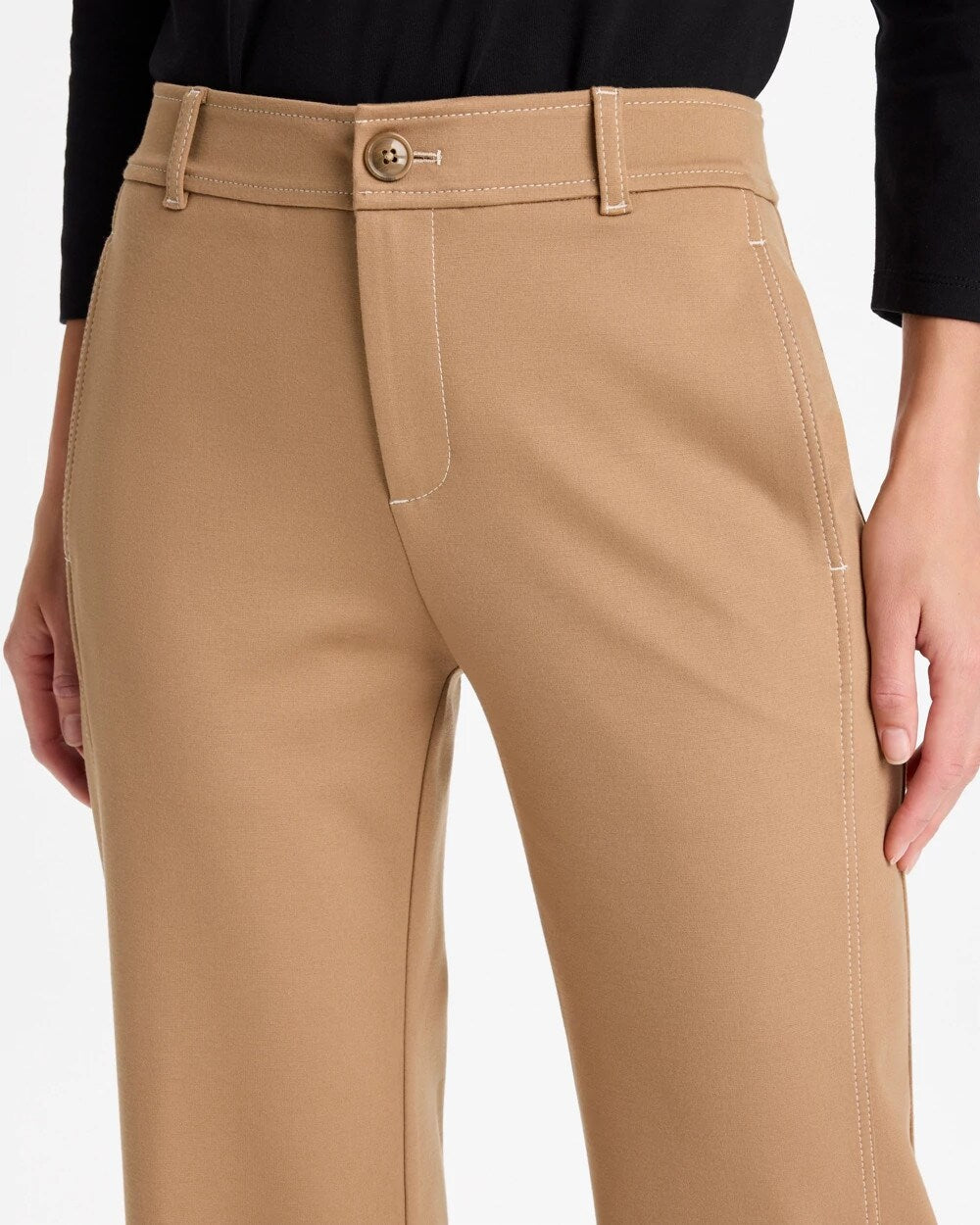 Emme Wide-Leg Ponte Pants