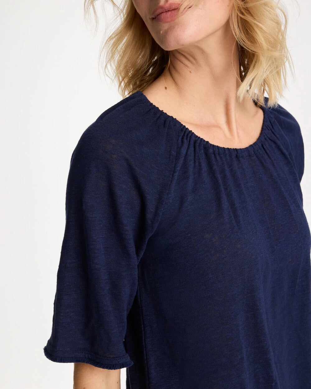 Linen Fringed Tee