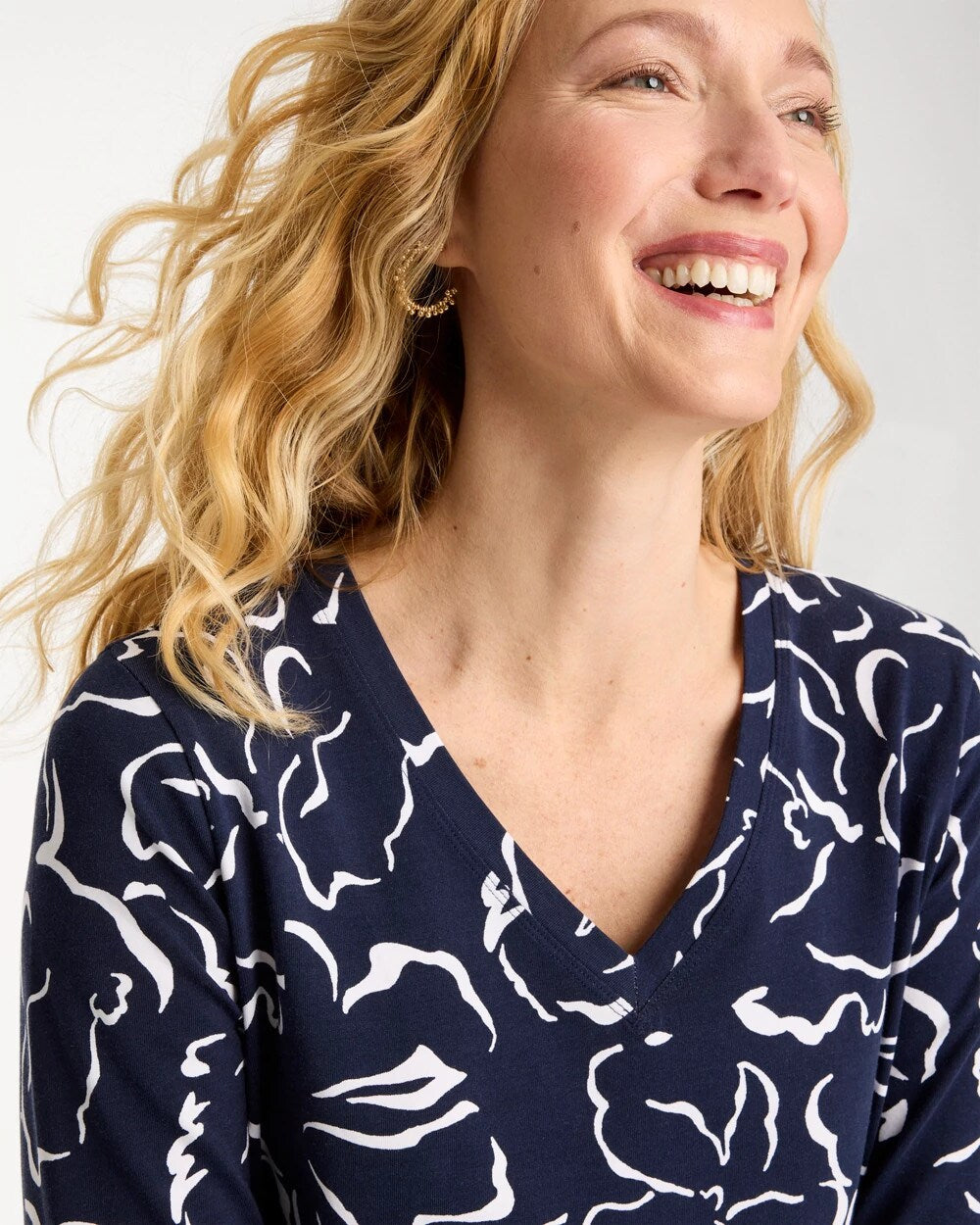 Maya Cotton Stretch 3/4 Sleeve Tee