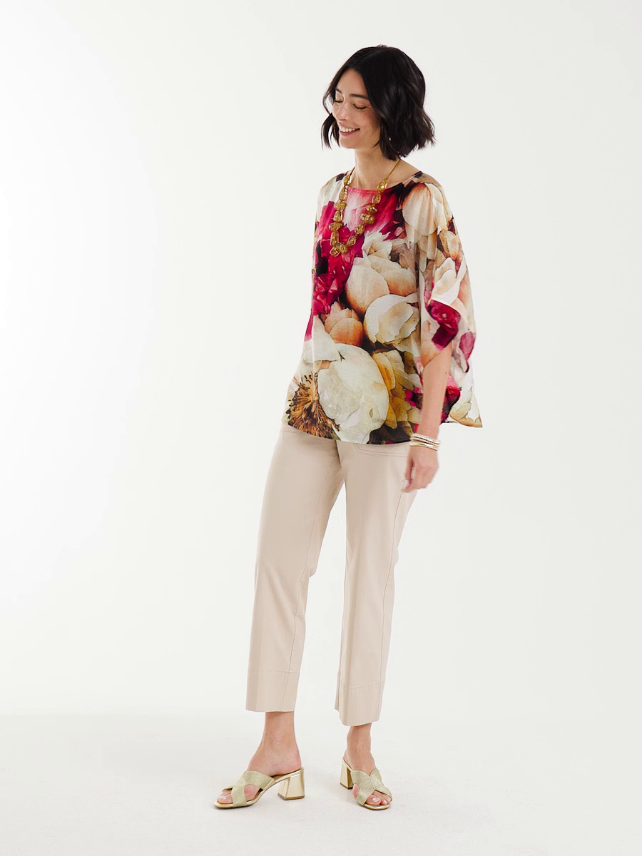Boatneck Printed Poncho