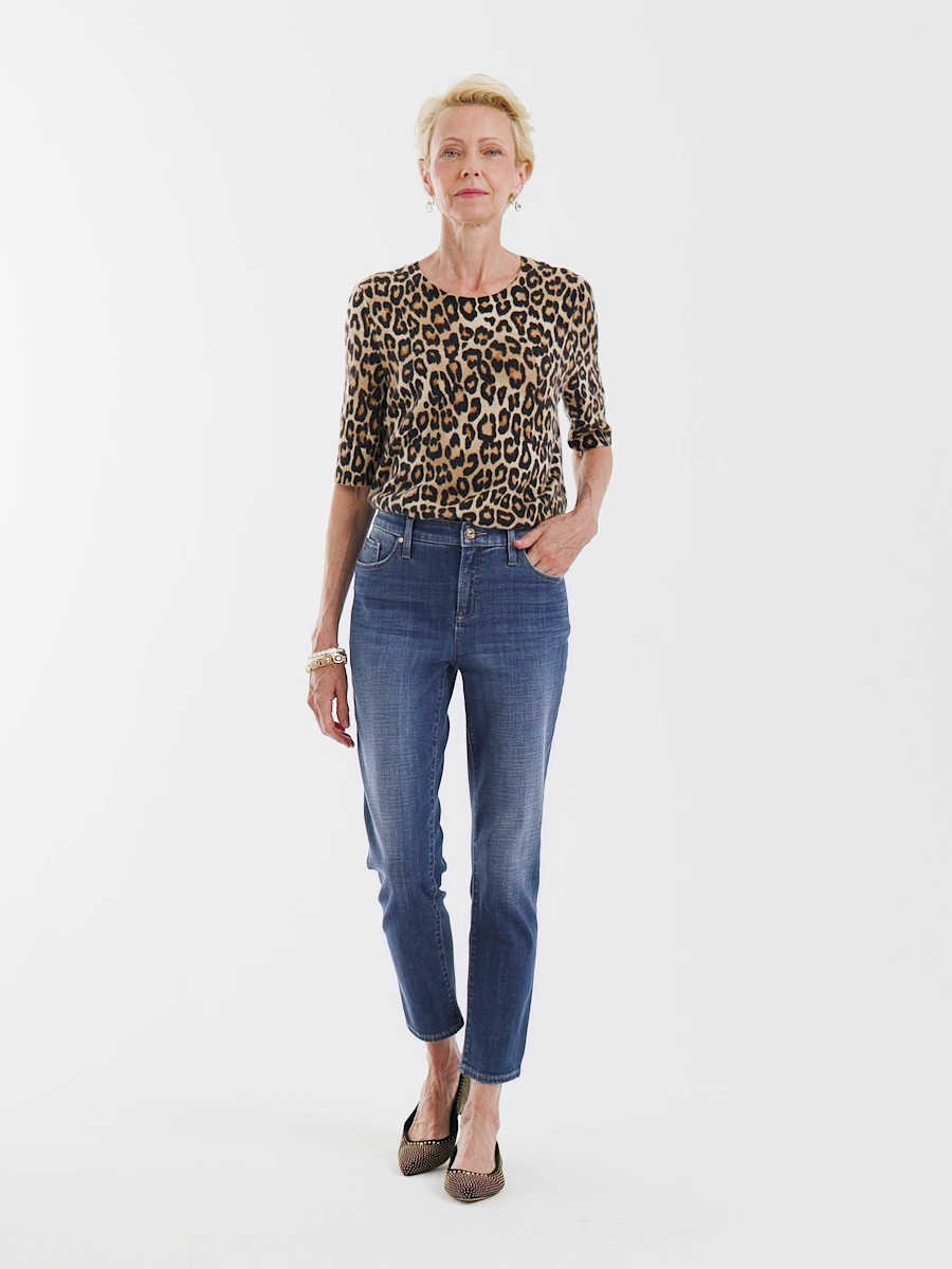 Girlfriend Slim Cropped Jeans