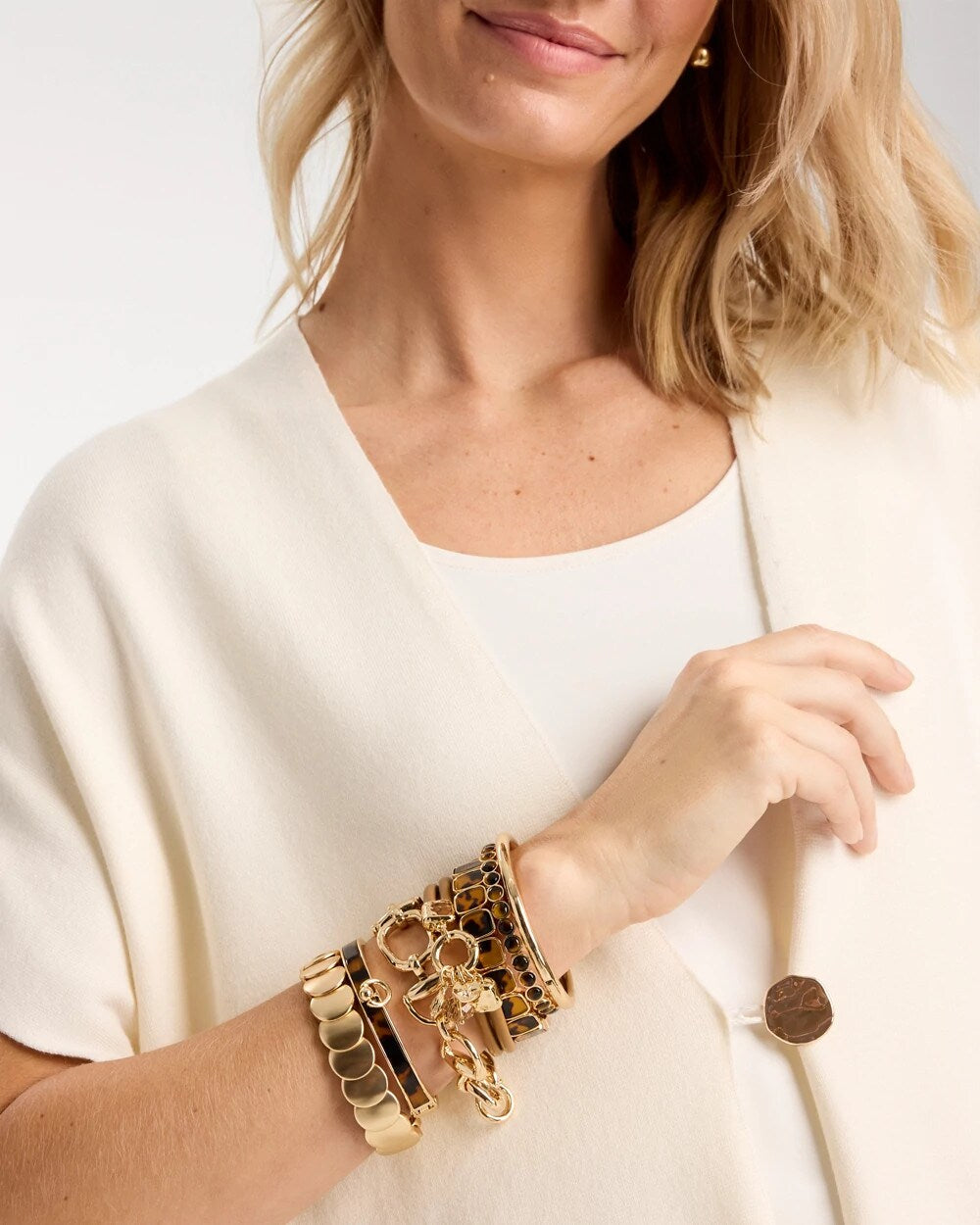 Tortoise Round Stretch Bracelet