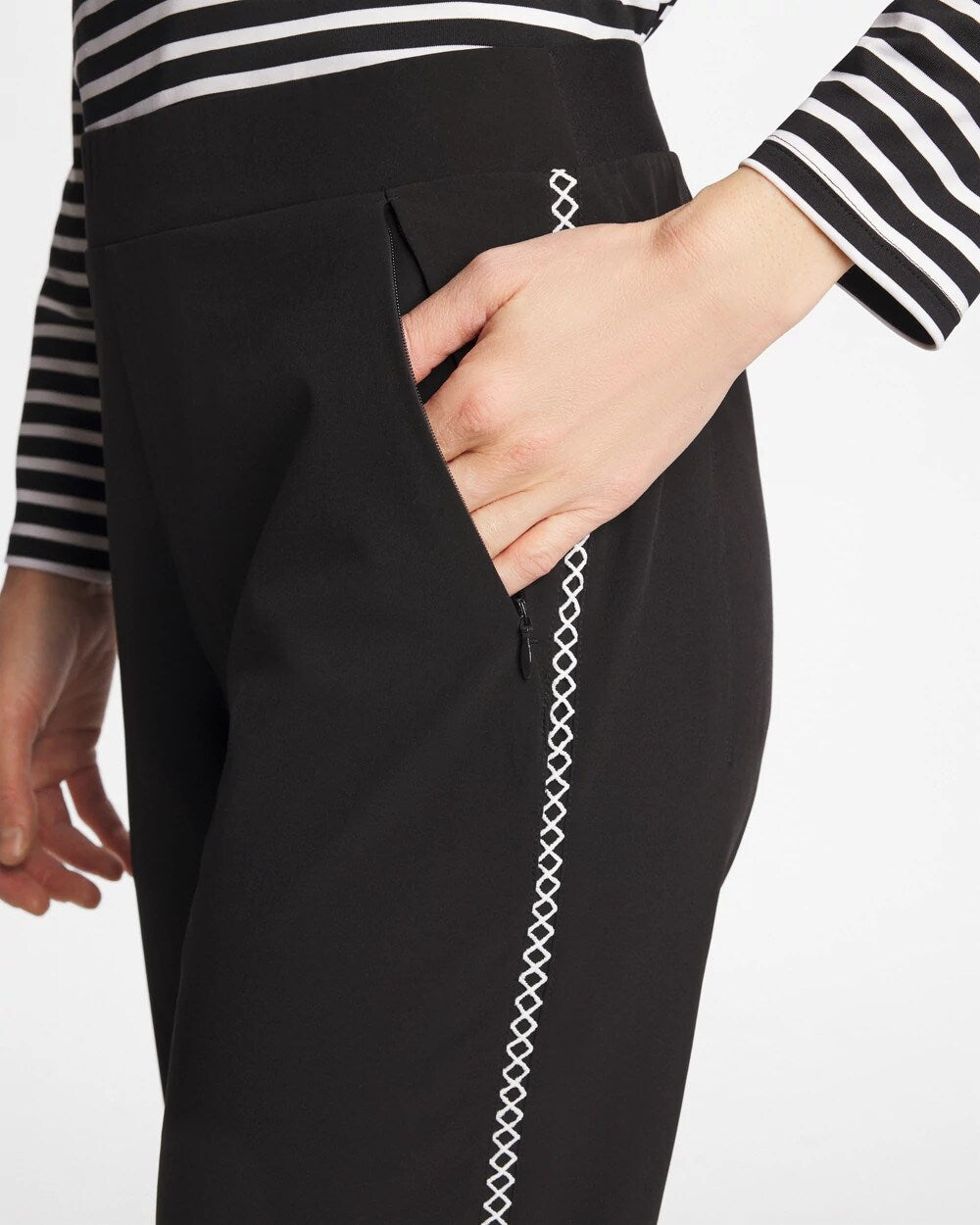 Zenergy UPF Lattice-Trim Ankle Pants