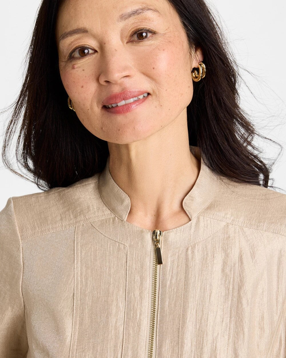 Sheen Stand Collar Jacket