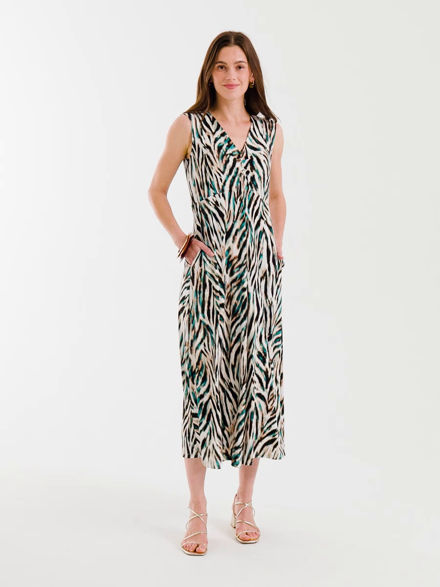 Animal Print Jersey Knit Dress