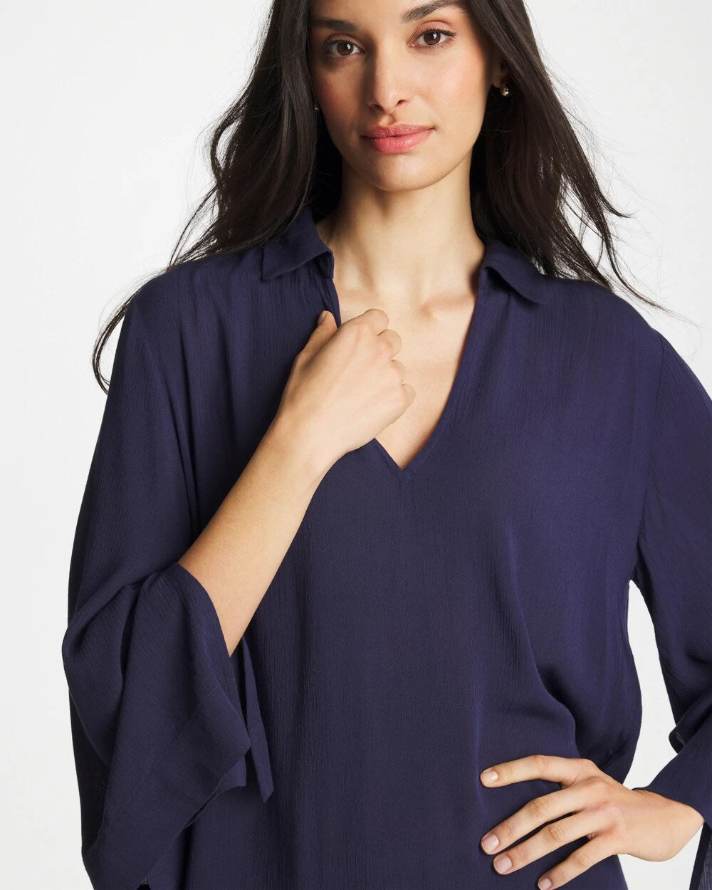 Woven Collar Swim Cover-Up