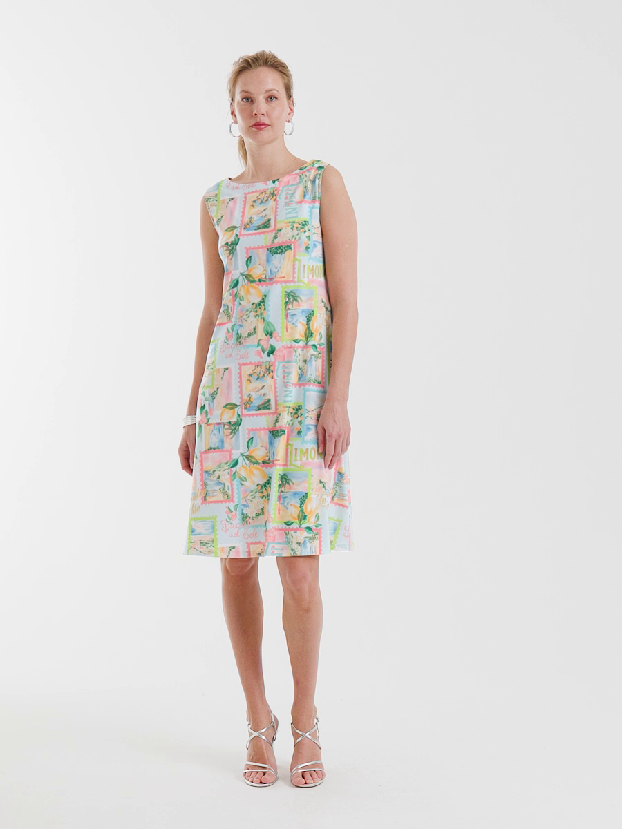 Jersey Knit Positano Shift Dress
