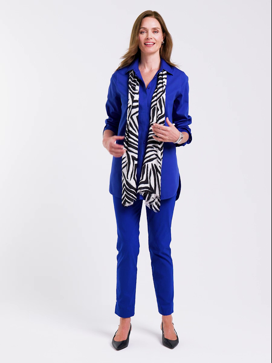 Brigitte Slim Button Hem Pants