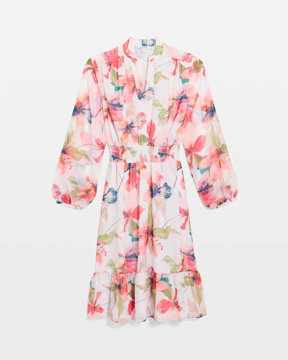Georgette Trapunto Pullover Dress