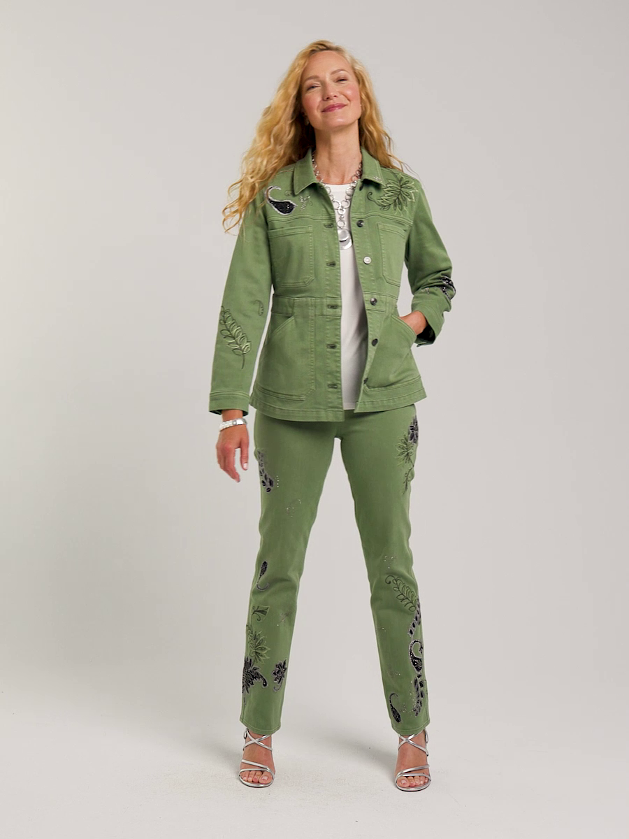 Embellished Utility Field Jacket