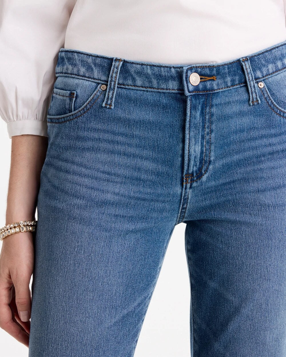 Slim Tapered Ankle Knit Denim