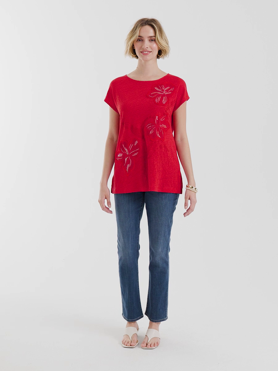 Linen Embellished Sequin Tunic