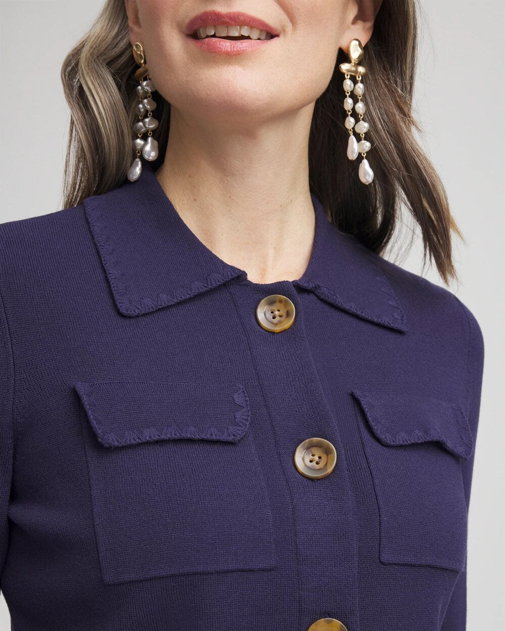 Collared Button-Down Cardigan