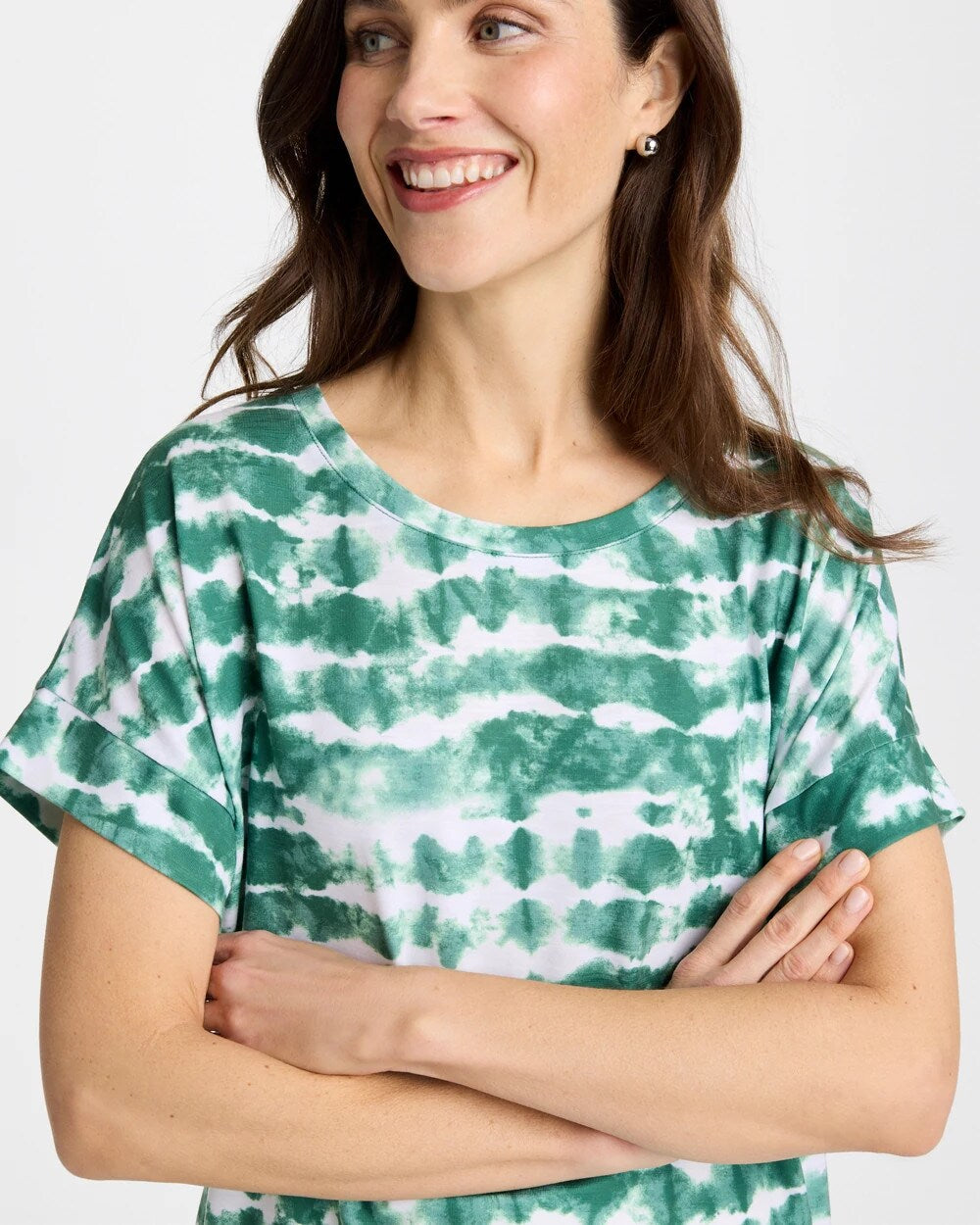 Zenergy Tie-Dye Scoop-Neck Tee