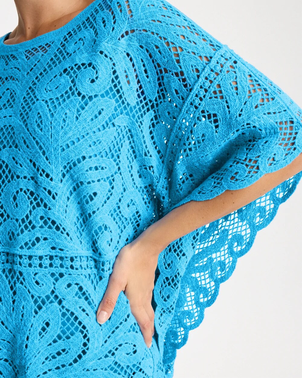Cotton Crochet Lace Poncho