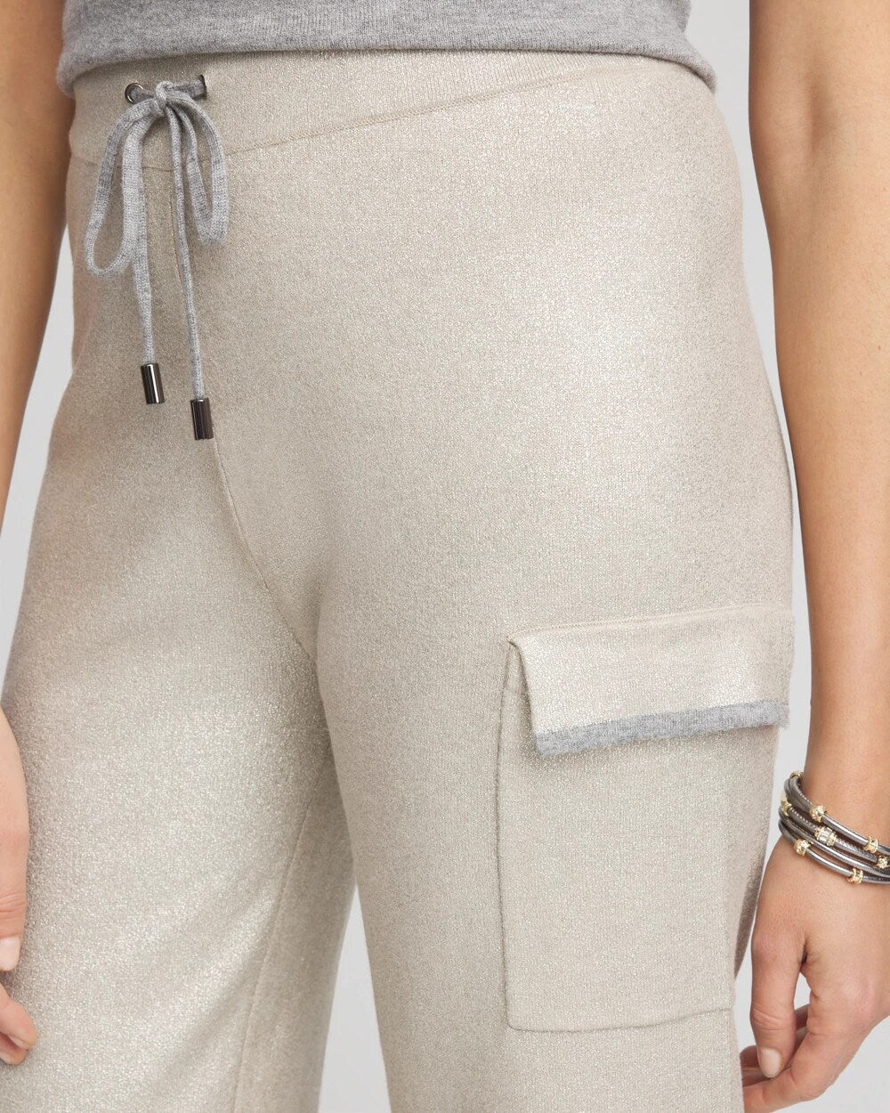 Zenergy Luxe Foil Cashmere Blend Cargo Pants
